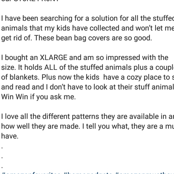 STUFF ANIMAL BEAN BAG LOUNGER - Picture 12 of 12